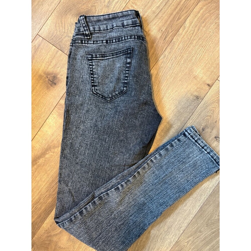 Women’s Black Acid-Wash Jeans